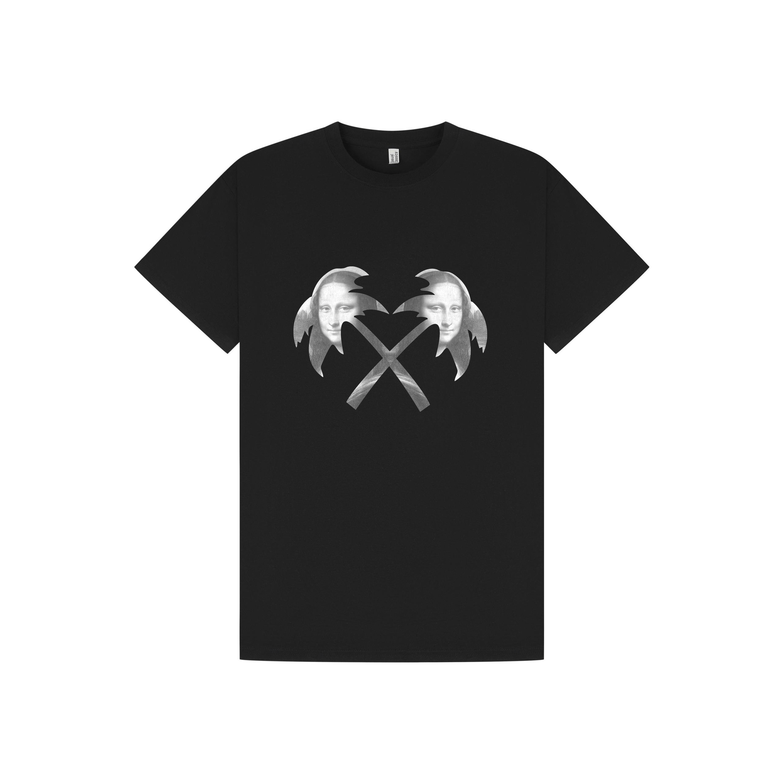 Black Printed T-shirt Front