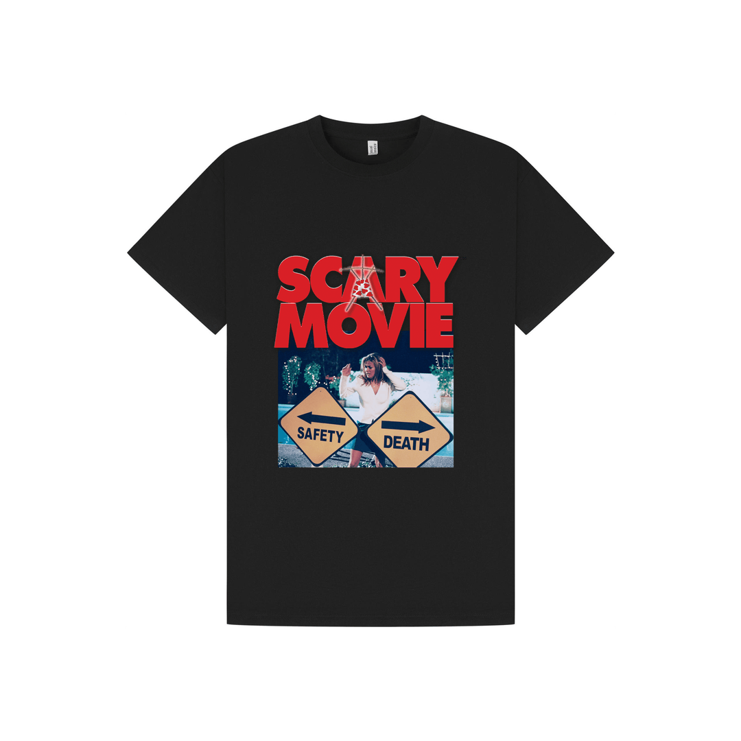 Black Printed T-shirt Front