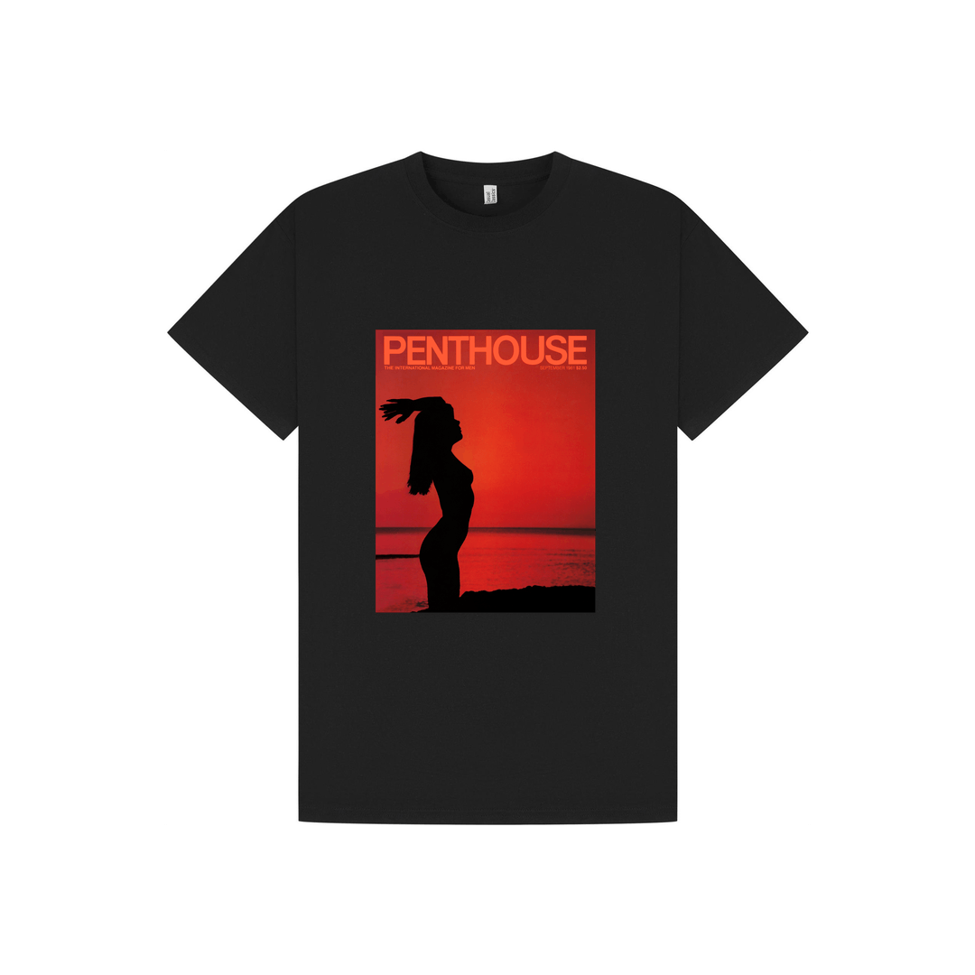 Black Printed T-shirt Front